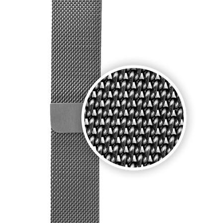 Crong Milano Steel - Каишка от неръждаема стомана за Apple Watch 44/45/46/49 мм (сребриста)