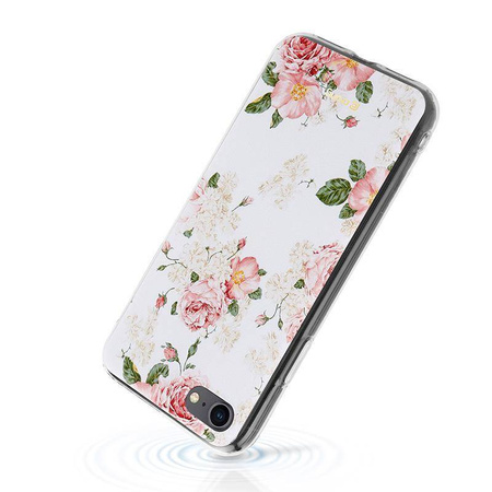 Etui Crong Flower do iPhone SE 2022 / 2020 / 8 Kolorowe Kwiaty Kobiece 02