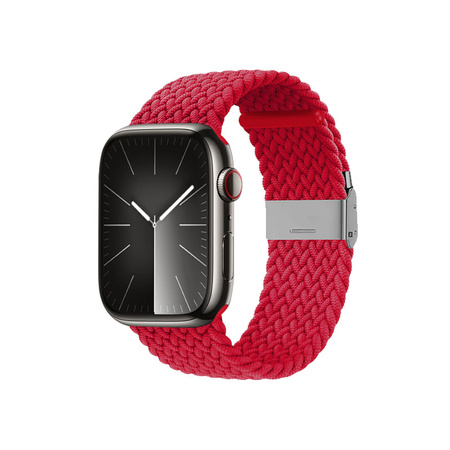 Crong Wave Band - Pletený řemínek pro Apple Watch 38/40/41 mm (červený)