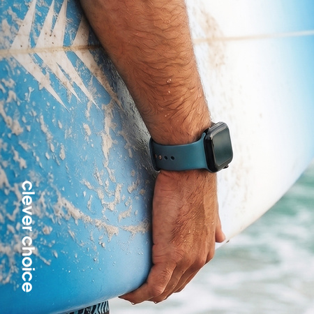 Crong Liquid - Apple Watch szíj 38/40/41/42 mm (tengerészkék)