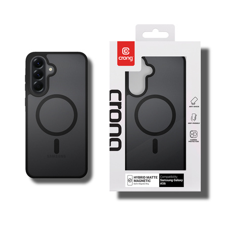 Crong Hybrid Matte Magnetic - MagSafe Case Samsung Galaxy A56 (Black)