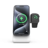 Ładowarka Indukcyjna MagSafe Crong MagSpot™ Pivot Stand do iPhone, Apple Watch i AirPods 3w1 Biała