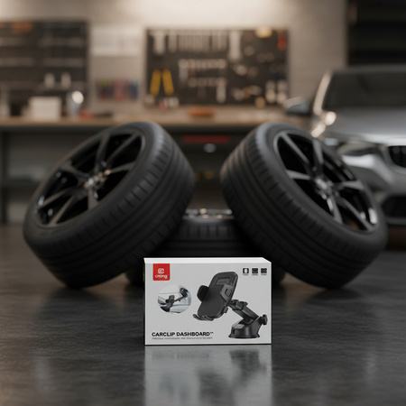 Suport auto Cron Carclip pentru bord și parbriz - Negru