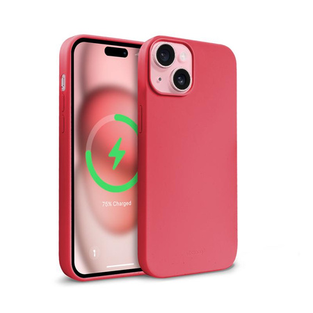 Crong Color Cover Magnetic - MagSafe Hülle für iPhone 15 Plus (rosa)