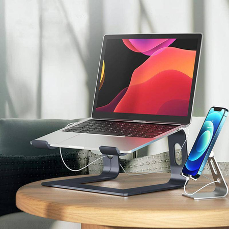 Aluminiowa Podstawka pod Laptopa Stojak Crong AluBench Grafitowy