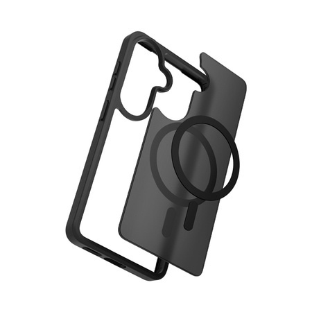 Crong Hybrid Matte Magnetic - MagSafe калъф за Samsung Galaxy S26 (син)