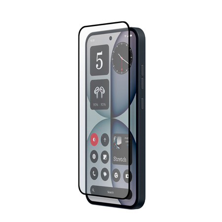 Crong 3D Armor Glass Lite - Protector de pantalla de vidrio templado con adhesivo completo para iPhone 4a
