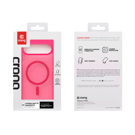 Etui CRONG Hybrid MATTE™ Magnetic MagSafe do Google Pixel 11 różowe