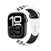 Crong Duo Sport - Каишка за Apple Watch 38/40/41/42 мм (бяла/черна)
