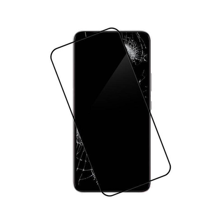 Crong 7D Nano Flexible Glass - 9H hybridní sklo pro celý displej telefonu Samsung Galaxy S22+