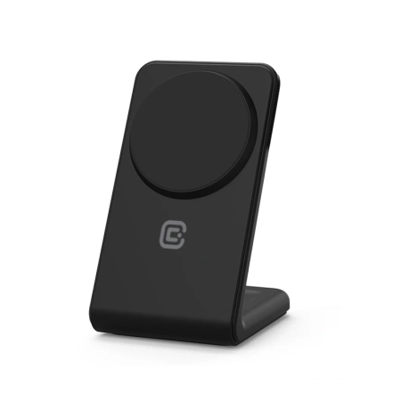 Stojan Crong MagSpot - bezdrátová nabíječka 2 v 1 s MagSafe pro iPhone a AirPods (černá)