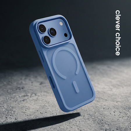 Kryt Crong Hybrid MATTE™ Magnetic pro iPhone 18 Pro Max / 17 Pro Max MagSafe modrý