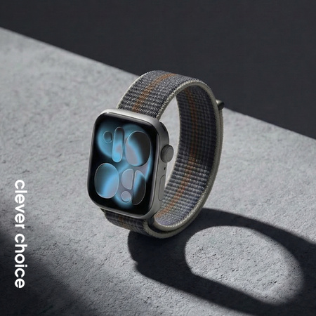 Crong Nylon - Sportarmband für Apple Watch 44/45/46/49 mm (Midnight Run)
