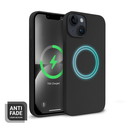 Crong Color Cover Magnetic - калъф MagSafe за iPhone 14 Plus (черен)
