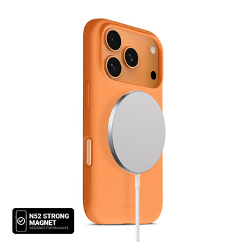 Crong Color Cover Magnetic - Custodia MagSafe per iPhone 17 Pro (Arancione)