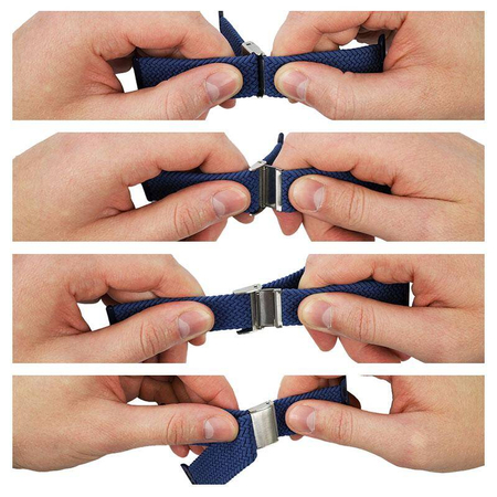 Crong Wave Band – Cinturino intrecciato per Apple Watch 44/45/46/49 mm (blu)