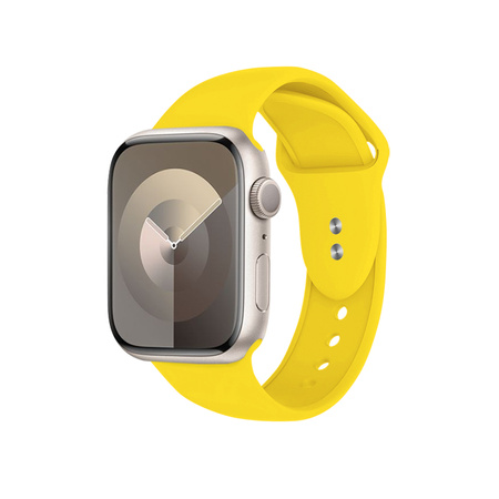 Pasek Crong Liquid do Apple Watch 42/41/40/38 mm Żółty Silikonowy