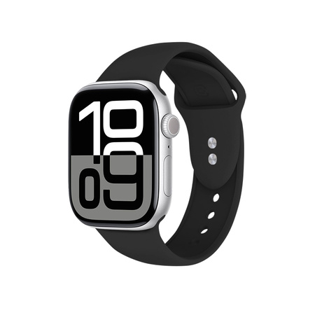 Pasek Crong Liquid do Apple Watch 42/41/40/38 mm Czarny Silikonowy