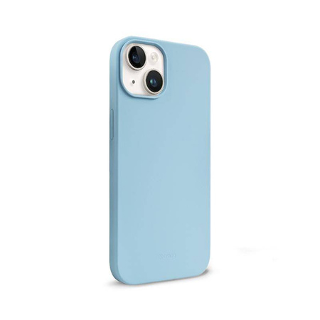 Etui Crong Color Cover do iPhone 14 Plus Silikonowe Błękitny z Mikrofibrą