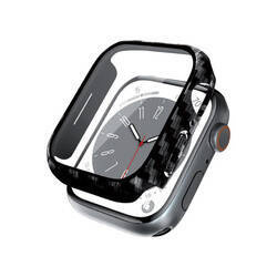 Υβριδική θήκη ρολογιού Crong - Θήκη με γυαλί για Apple Watch 41mm (Carbon)