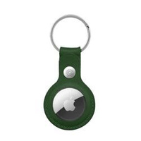 Etui Crong Leather Case with Key Ring do Apple AirTag 1/2 Skórzany Brelok Zielony