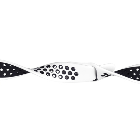 Pasek Crong Duo Sport do Apple Watch 42/41/40/38 mm Biało-Czarny Sportowy