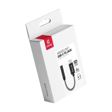 Adapter USB C mini jack 3,5 mm CRONG Armor Link DAC Hi-Res ALC5686 czarny