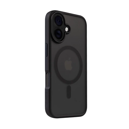 Crong Hybrid Frost MAG Cover - Hülle mit MagSafe für iPhone 16 (Schwarz)