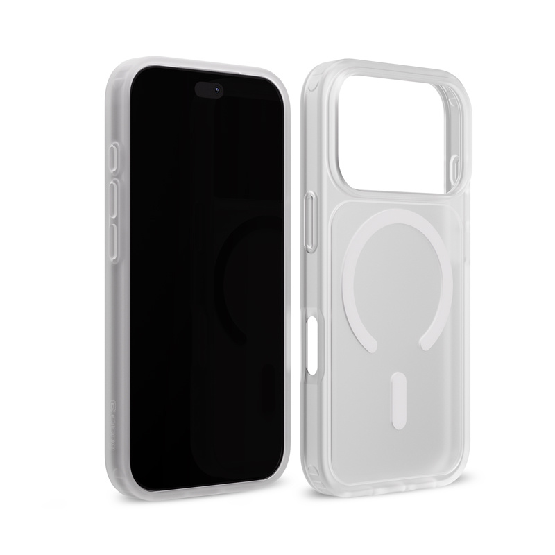 Acabado blanca mate de la funda Crong Hybrid MATTE Magnetic
