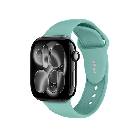 Pasek Crong Liquid do Apple Watch 42/41/40/38 mm Turkusowy Silikonowy