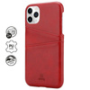 Etui Crong Neat Cover do iPhone 11 Pro Skórzane Czerwone z Kieszeniami