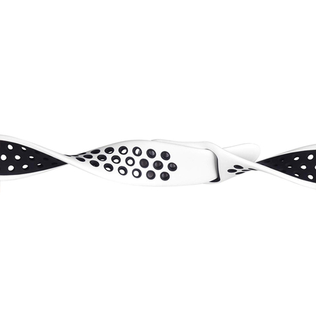 Crong Duo Sport - Cinturino per Apple Watch 44/45/46/49 mm (Bianco/Nero)