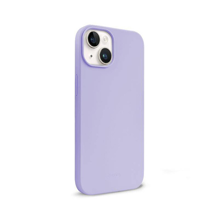 Etui Crong Color Cover do iPhone 14 Plus Silikonowe Fioletowe z Mikrofibrą