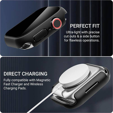 Etui Crong Hybrid Watch Case ze Szkłem Hartowanym do Apple Watch 41mm Starlight