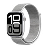 Crong Nylon - Sportarmband für Apple Watch 38/40/41/42 mm (Silbergrau)