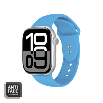 Pasek Crong Liquid do Apple Watch 42/41/40/38 mm Niebieski Silikonowy