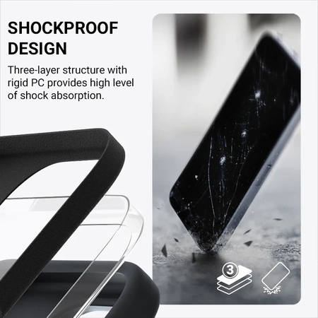 Crong Color Cover Magnetic - Hülle für iPhone 16 Pro Max MagSafe (schwarz)