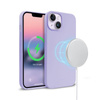 Crong Color Cover Magnetic - Silicone Case with MagSafe for iPhone 14 (purple)