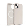 Crong Color Cover Magnetic - Θήκη σιλικόνης με MagSafe για iPhone 14 Plus (μπεζ)