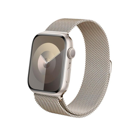 Crong Milano Steel – Edelstahlarmband für Apple Watch 44/45/46/49mm (Champagner)