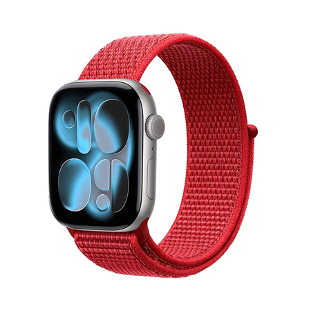 Crong Nylon - Sportarmband für Apple Watch 38/40/41/42 mm (Red Fusion)