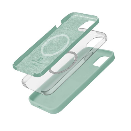 Etui Crong Color Cover Magnetic do iPhone 15 MagSafe Silikonowe Miętowe