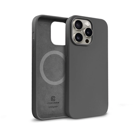 Etui Crong Color Cover Magnetic do iPhone 15 Pro MagSafe Silikon Tytanowe