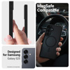 Funda Crong Hybrid Matte Magnetic - MagSafe para Samsung Galaxy S25 (blanca)