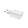 Cargador de viaje USB-C Crong: Cargador de pared USB-C Power Delivery de 20 W (blanco)