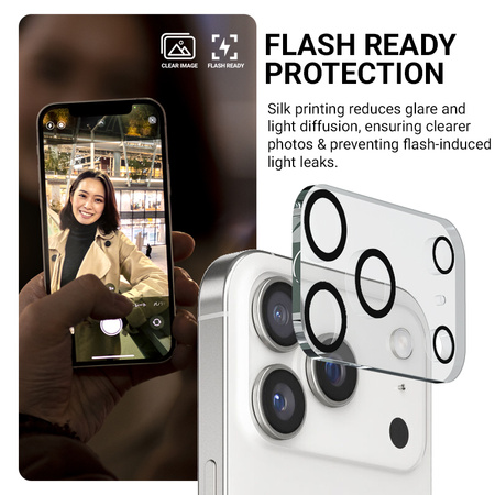 Szkło Crong Lens Shield na Aparat do iPhone 17 Pro Hartowane na Obiektyw