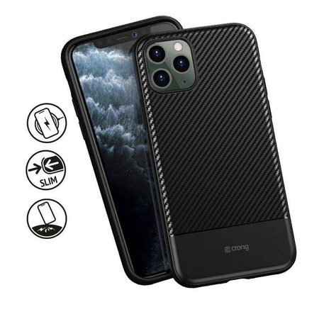 Crong Prestige Carbon Cover - калъф за iPhone 11 Pro Max (черен)