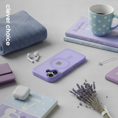 Crong Hybrid Matte Magnetic - MagSafe iPhone 17 Case (Lavender)