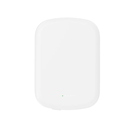 Crong MagSpot Power Bank - Ultravékony vezeték nélküli külső akkumulátor MagSafe akkumulátorral 5000mAh, USB-C 20W PD (fehér)
