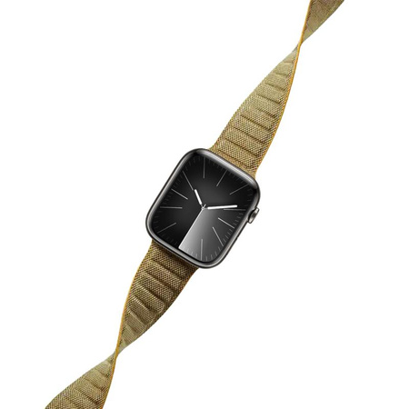 Pasek Crong Melagne do Apple Watch 42/41/40/38 mm Żółty Melanż Magnetyczny
